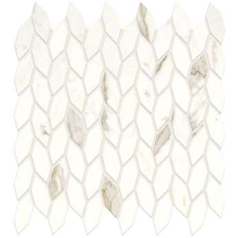 Calacatta Prestigio Mosaico Twist Silk