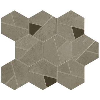 Taupe Mosaico Hex Coffee