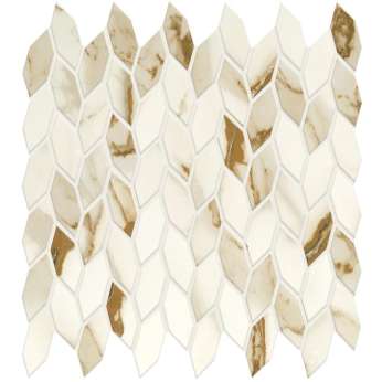 Calacatta Imperiale Mosaico Twist Shiny