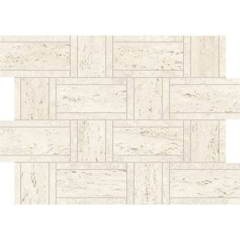 White Mosaico Basketweave