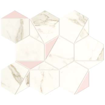 Calacatta Prestigio Rose Hex Silk